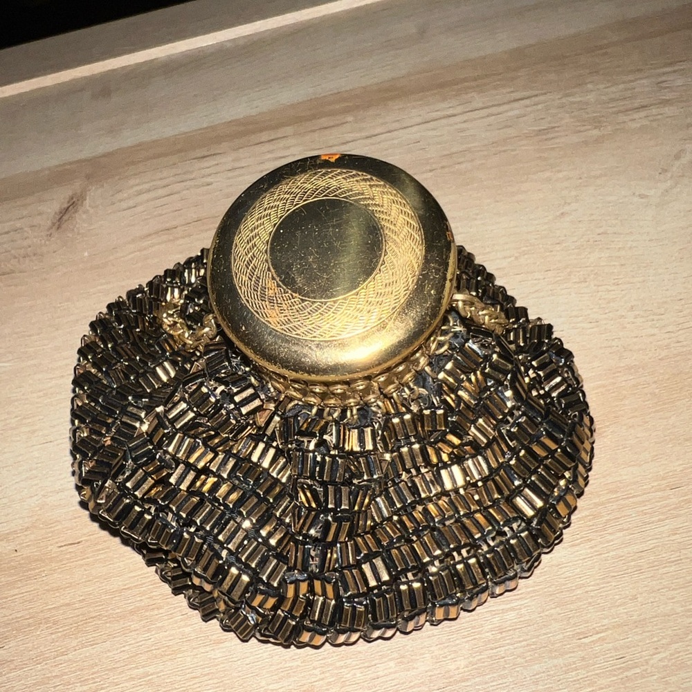 Whiting & Davis Vintage 1940’s Gate Frame Victorian Wristlet Bag Pouch - Picture 9 of 12